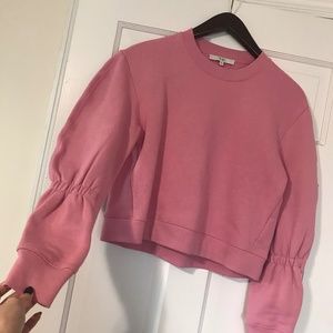 Tibi Pink Sculpted Sweatshirt - Extra Small